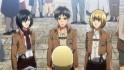 Šingeki no Kjódžin - Mikasa, Eren a Armin v armáde