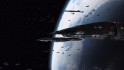 Battlestar Galactica: The Plan - Záber - Útok na lode v dokoch Scorpie